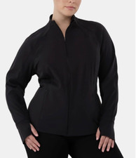 Avia Women's Soft Sculpt Nylon Core Zip-Up Active Jacket, Size: L 12-14