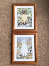 Two Gale Pitt Framed Siamese Cat Prints