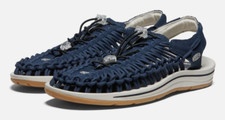 Keen Uneek Canvas Navy/Birch Waterfront Sandal Men's sizes 7-14/NEW