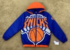 NEW YORK KNICKS Starter Hooded BIG LOGO Half Zip Pullover Jacket S M L XL 2X