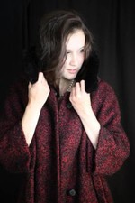 Buckingham vintage womans red tweed jacket made in Great Britain