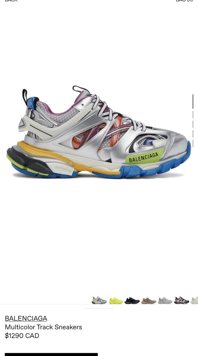 【BALENCIAGA】TRACK MULTICOLOR ★関税送料込み BALENCIAGA TRACK RUBBER MULTICOLOR METALLIC MESH SILVER 41