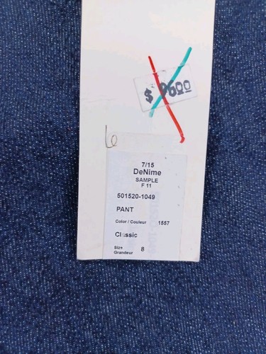 Tribal DeNime Celine Sample Denim Blue Jeans Women's Size 8 - Picture 13 of 19