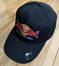 Red Bulls Energy Drink Black BaseballCap. Hat. *A hat worth more than its price.