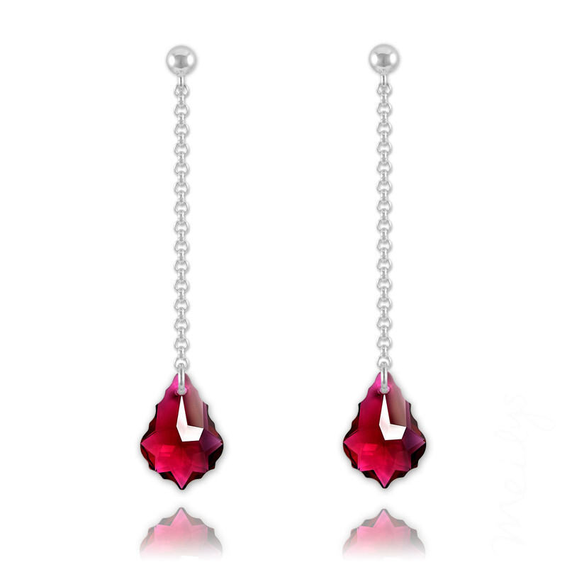 Boucles d'oreilles pendantes cristal argent 925 pour illuminer vos soirées
