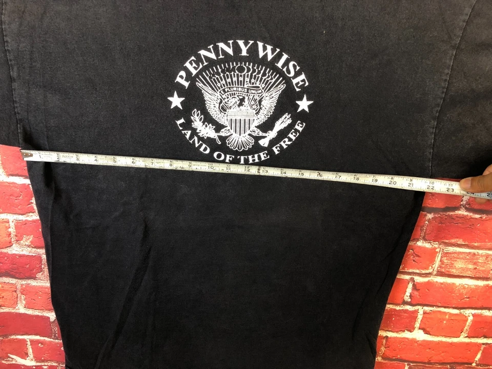CAMISETA De Colección RARA PENNYWISE LAND OF THE FREE Banda de Punk Rock Gira Talla XL Bonita Foto 4 de 4