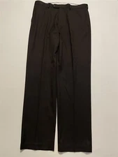 Cremieux Signature Collection 36 x 34 Dark Gray Herringbone Flat Front Pants