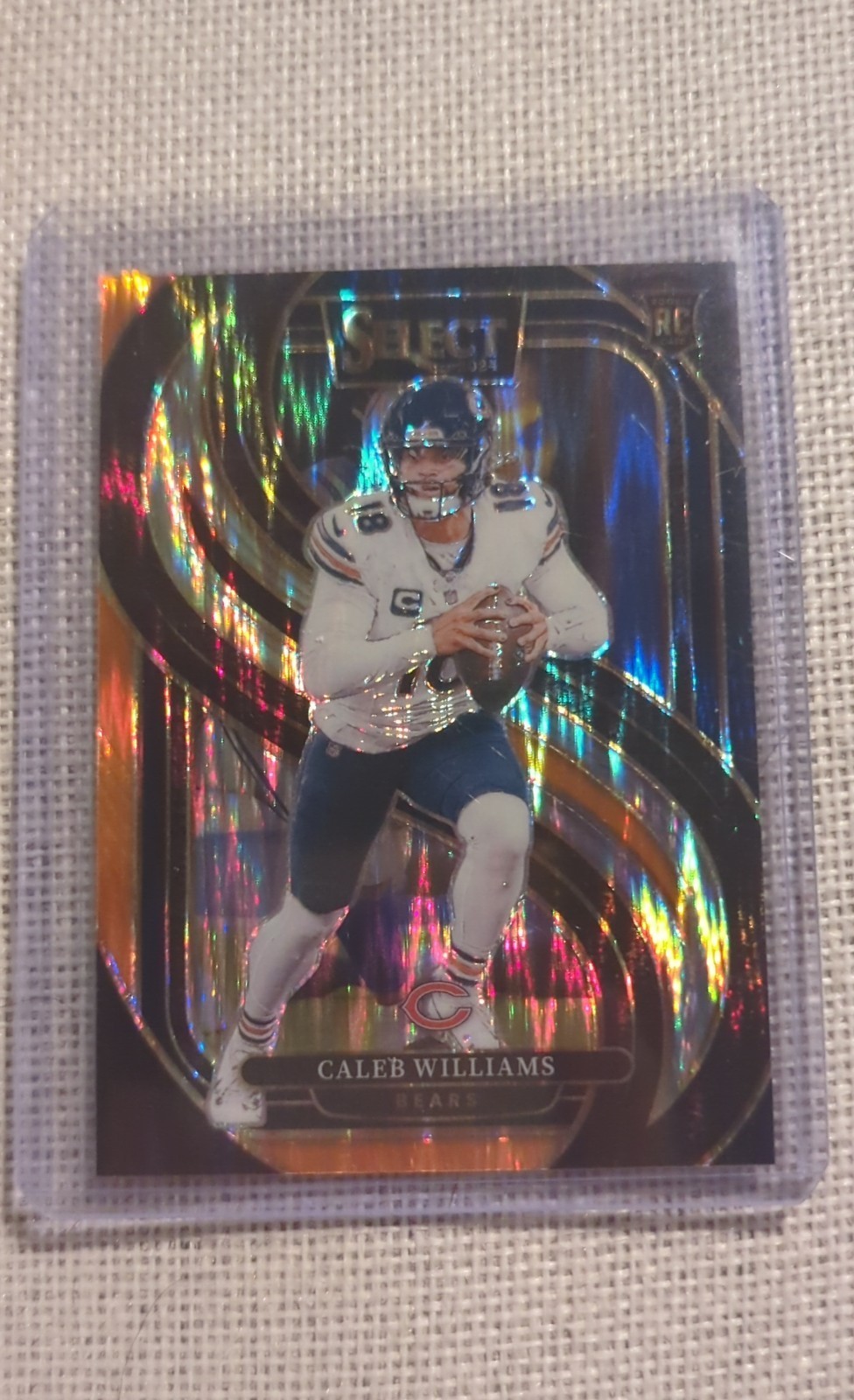 2024 Select - Premier Level Caleb Williams #114 Black & Orange Shock Prizm (RC)