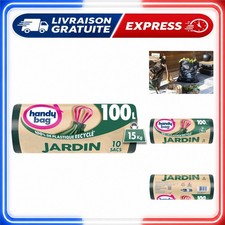 Handy Bag Sacs Poubelle Jardin 100L x10 Ultra Résistant 15kg Triple Épaisseur