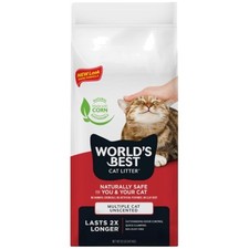 Natural Corn Cat Litter, 32 lbs - Unscented, Quick Clumping