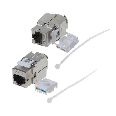Cat6 Cat6A Shielded FTP RJ45 Alloy Module Keystone Jack Connector
