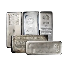 100 oz Silver Bar - Random Design