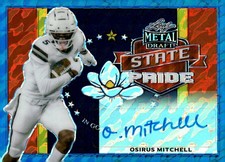 2021 Leaf Metal Draft #SP-OM1 Osirus Mitchell State Pride Auto Blue #/40