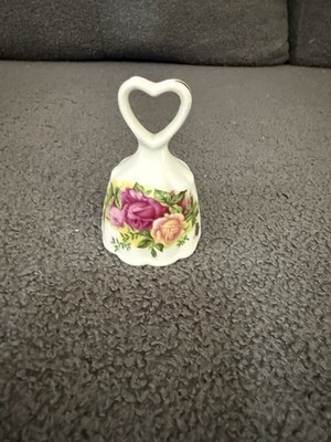 Westminster Glory Rose Bone China Bell Heart Handle Vintage Floral Pink Yellow