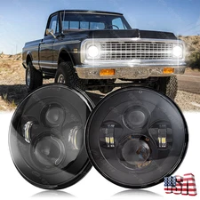7Inch Round LED Headlight Hi/Lo Sealed Beam for Chevy C10 Camaro Pickup Truck
