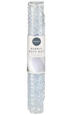 Image of White Bubble Bath Mat Non-Slip Shower Mat Suction Grip Cushioned
