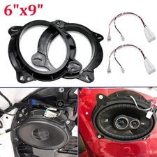 2Pcs For Toyota Lexus RX GX 6"X9" Front Door Speaker Adapter Bracket W/Harness
