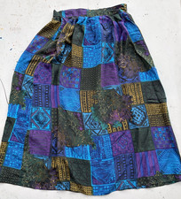 Women's Options Skirt Vintage Multicolor S BOHO Hippie Fairy Silk Flowy Festival
