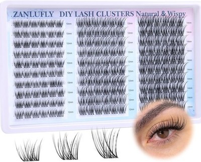 Cluster Lashes Natural Eyelash Clusters CC-Curly Eyelash Extens Wispy