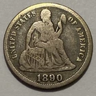 1890 - Seated Liberty Dime - Exact Coin Imaged #SL118