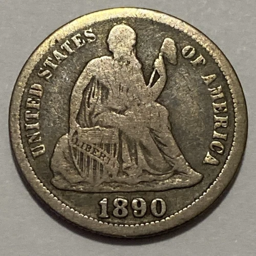 1890 - Seated Liberty Dime - Exact Coin Imaged #SL118