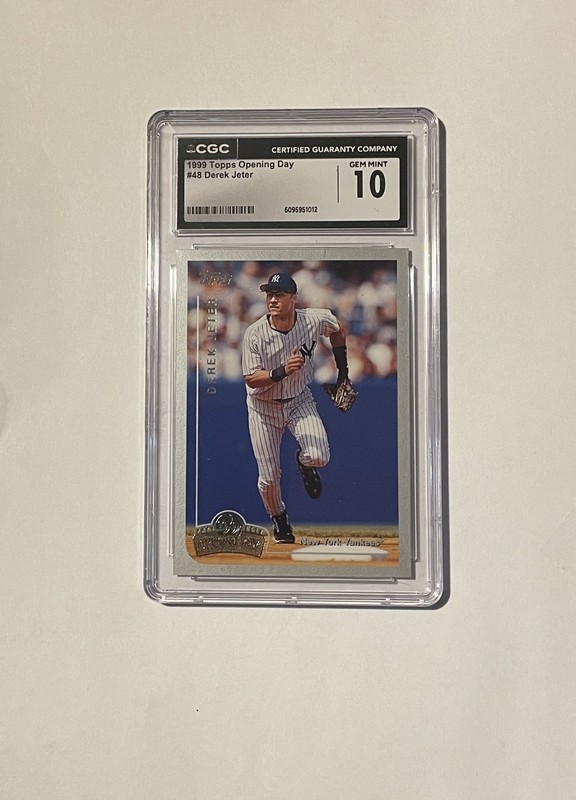 1999 Topps Derek Jeter Opening Day CGC Graded 10 Gem Mint