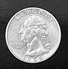 1958-P  25c SILVER  Washington Quarter  XF/AU      (R001)