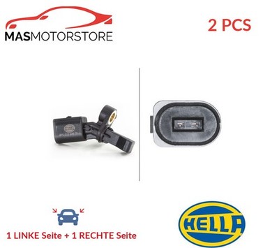 ABS SENSOR DREHZAHLFÜHLER PAAR HINTEN HELLA 6PU 012 039-791 2PCS H NEU