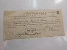 Civil War Document 1865 8th Connecticut Check Soldier Signature Paper Money VTG