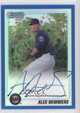 2010 Bowman Draft Chrome Prospects Blue Refractor 42/150 Alex Wimmers Auto 0e1