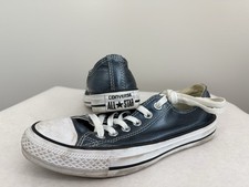 Converse All Star Low Top Sneakers Shoes Chuck Taylor Metallic Blue M 5.5 W 7.5