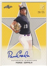 PIERCE COPPOLA 2020 Leaf Perfect Game PG National Showcase Yellow AUTO /25 CUBS