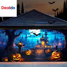 Halloween Garage Door Banner 7 X 16 Ft Extra Large Hanging Backdrop Door Cover H