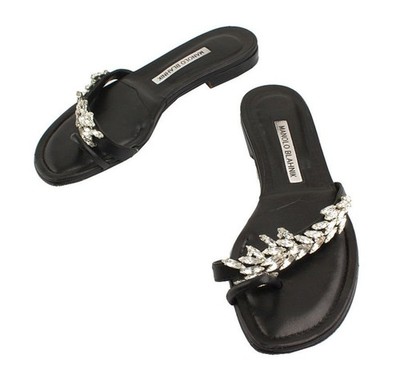Manolo Blahnik Kristall Pantoffel 37 28301734