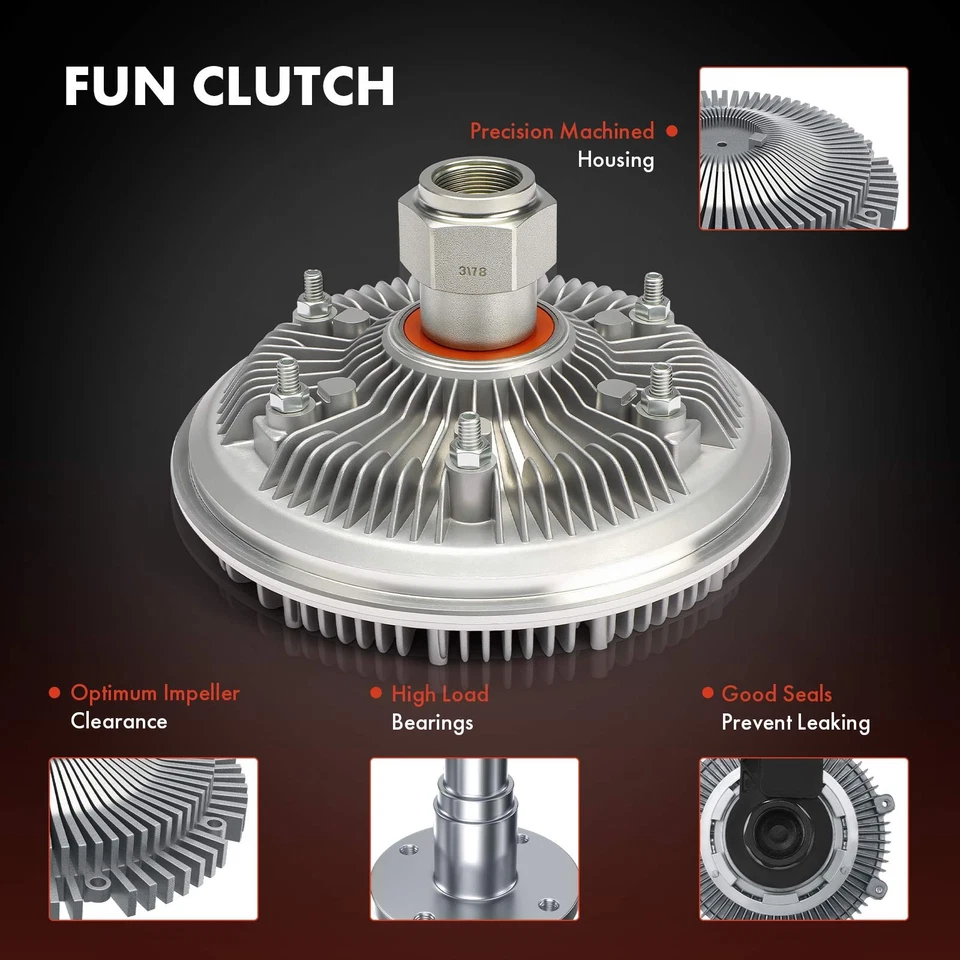 Embrague del ventilador de refrigeración del motor para Ford F-650 F-750 2004-2010 con motores de 260 hp y más Foto 3 de 4