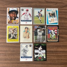 10 Hall of Fame Modern Throwback/Reprint/Insert Baseball Card Lot