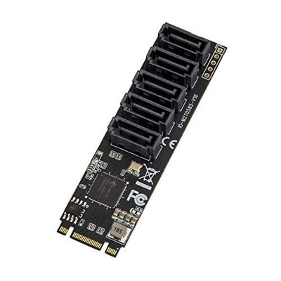 Syba SIADA40141 5 Port SATA III M.2 B+M Key Adapter PCIe 3.0