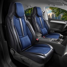 Schonbezüge Sitzbezüge für BMW 4er G22 Bj ab 2020 in Schwarz/Blau DS5