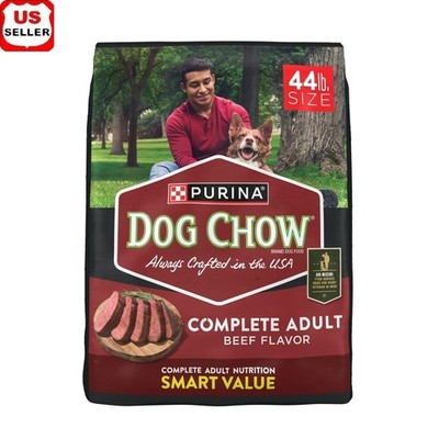 Beef Flavor Dry Dog Food Complete Nutrition Kibble Immune Support Vitamins New