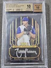 🌟 2015 Topps Tribute To Victors Die-Cut Randy Johnson #/30 BGS 10 AUTO-10 POP 1