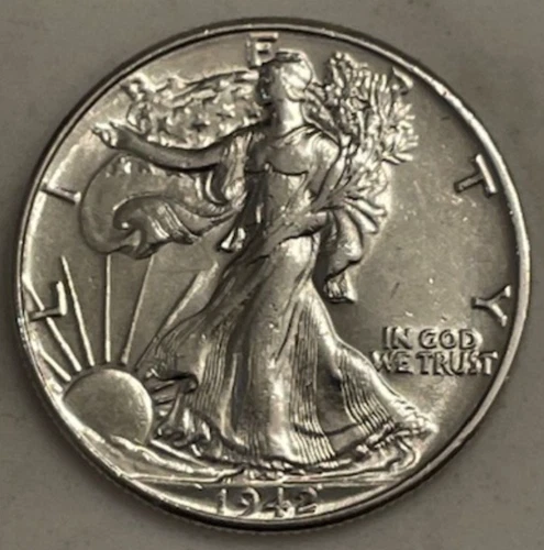 1942 P Walking Liberty Half Dollar - 90% Silver Uncirculated