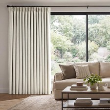 Pinch Pleated Curtains 100 Blackout Linen Curtains 102 Inches Long for Bedroom