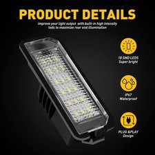 Led License Plate Light 6000k Bulb Error Free For Golf Vw Passat Polo Scirocco D
