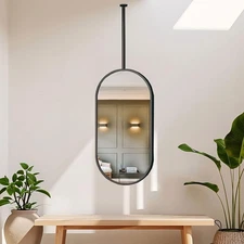 Metal Pole Ceiling Mounted Suspended Mirror