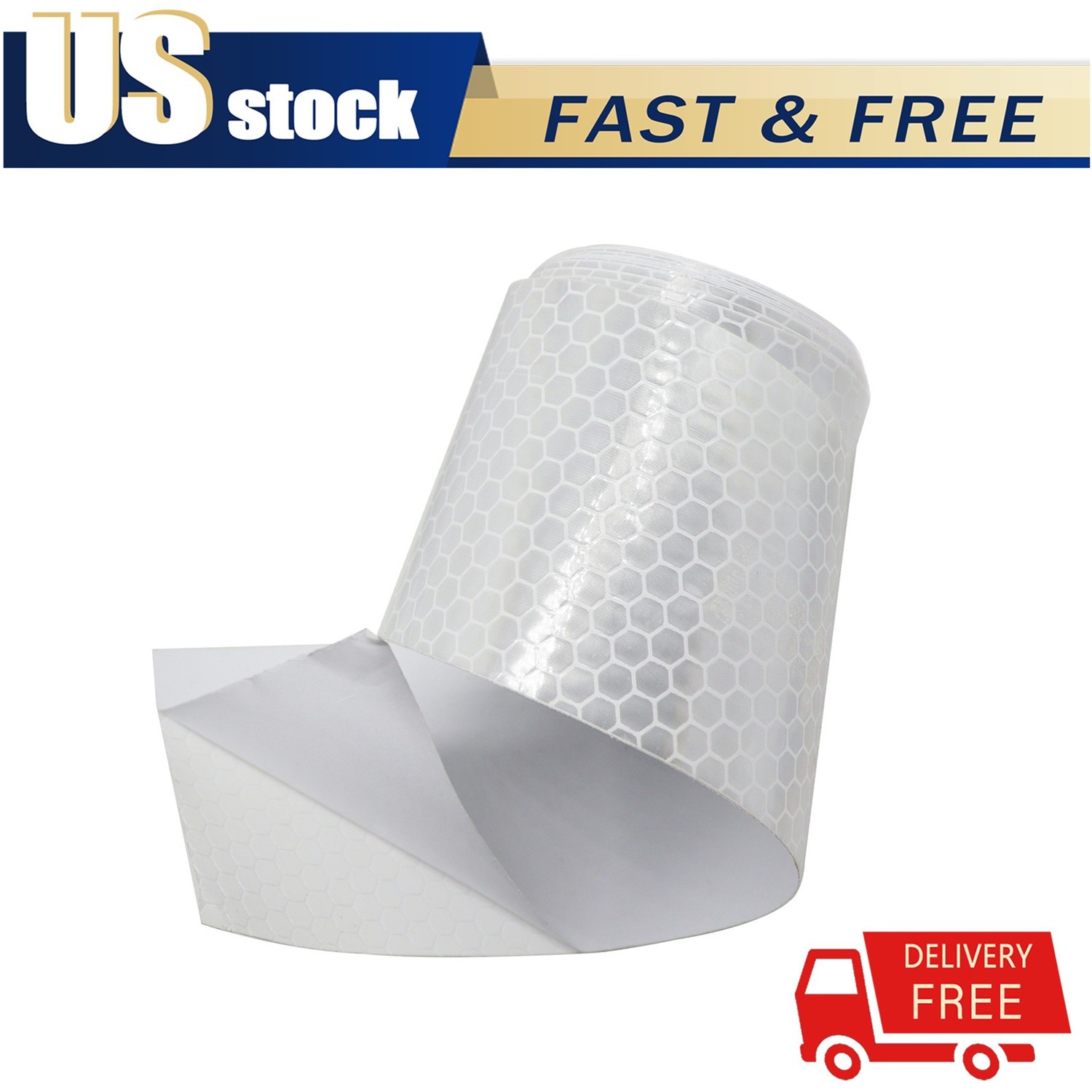 High Visibility Car Safety Warning Reflective Tape 10Ft Conspicuity Film - second product detail image