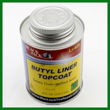 Black Jack Tire Tube Repair Butyl Liner Topcoat 8 Oz Can Lr-528