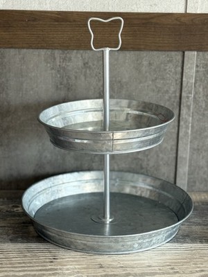 NEW Dolly Parton 2-tier GALVANIZED METAL TRAY SIGNATURE NEW