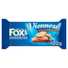 Fox's Chocolate Viennese Biscuits 120G (Pack Of 10) - Free Fast Delivery