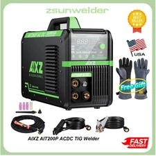 5-IN-1 Aluminum TIG Welder AC DC/MMA/Pulse TIG Welding Machine 200Amp&Gloves USA