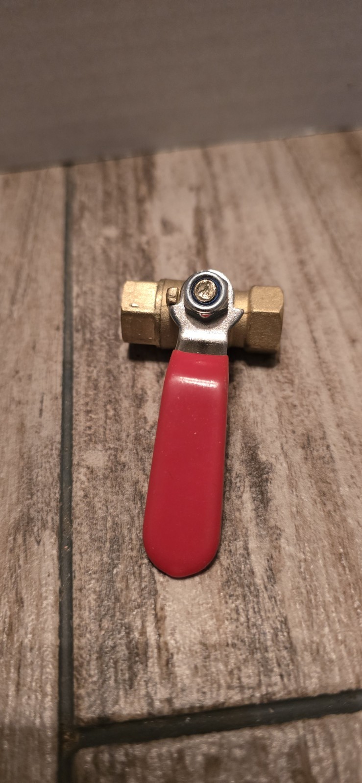 Brass Mini Ball Valve Female NPT Full Port Shut Off Valve Red Handle Plumbing